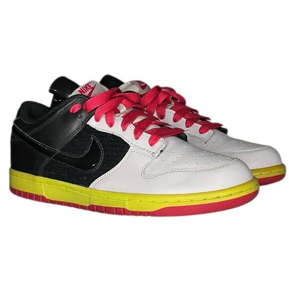 Womens Nike Dunk Low 317813-004 Leather Athletic Sneaker Shoes Size 10 - Picture 3 of 6